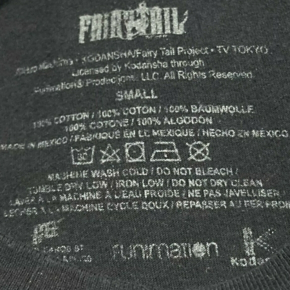 Fairy Tale Manga Anime Kodansha Black Crewneck T-Shirt - size S - Picture 5 of 5